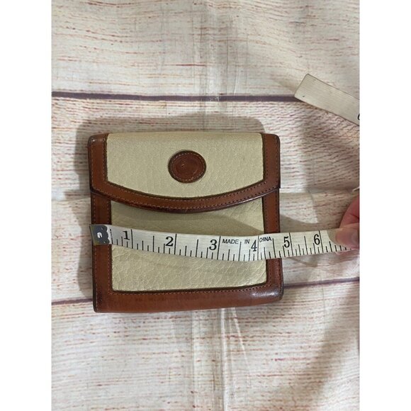 Vintage Dooney & Bourke All Weather Leather Brown Framed Snap Wallet - OS - Picture 5 of 11